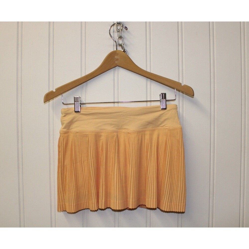 Lululemon Pleat to Street Mid Rise Skirt Skort Summer Glow Tennis Women's Size 4